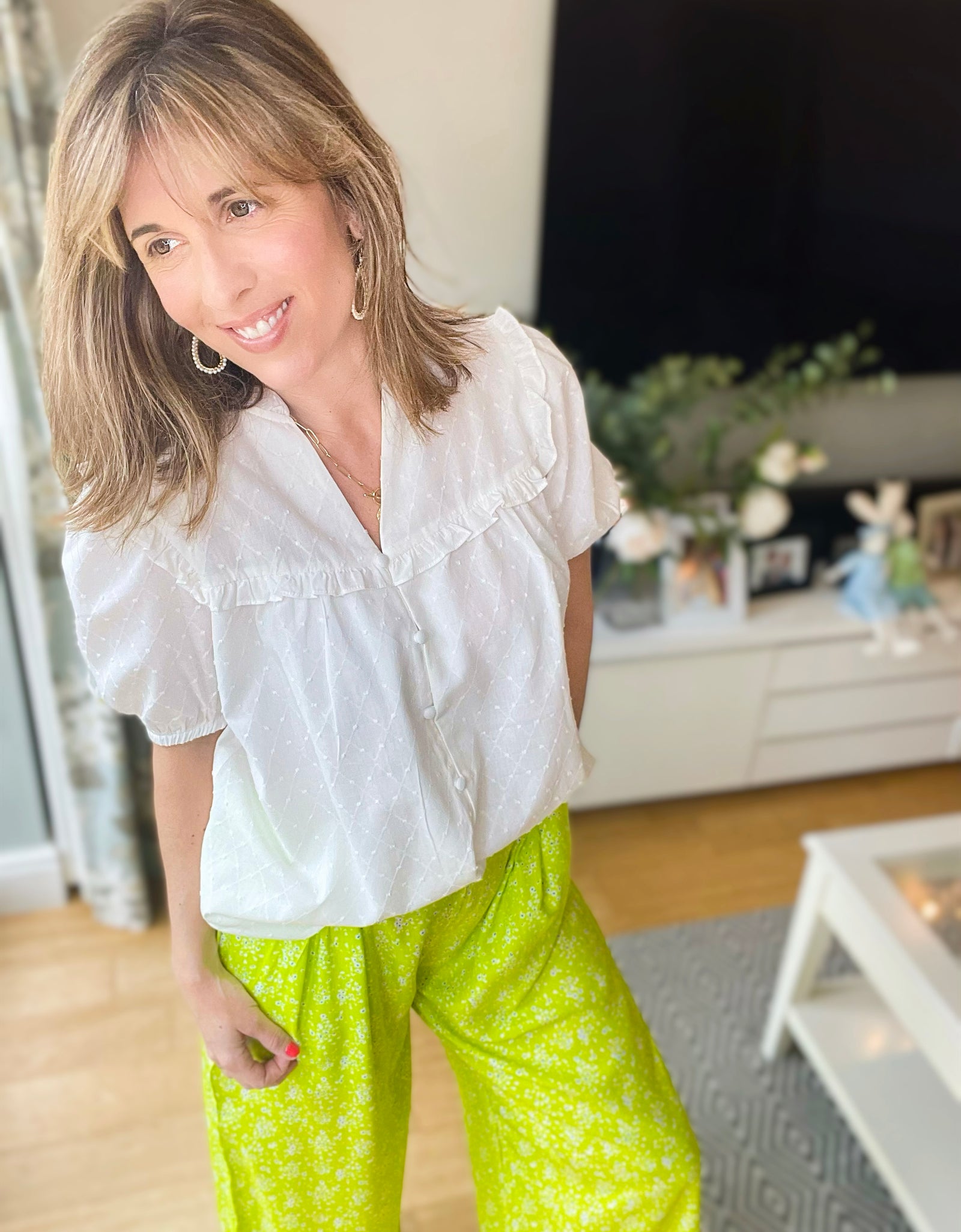 Lime Relaxed Trousers