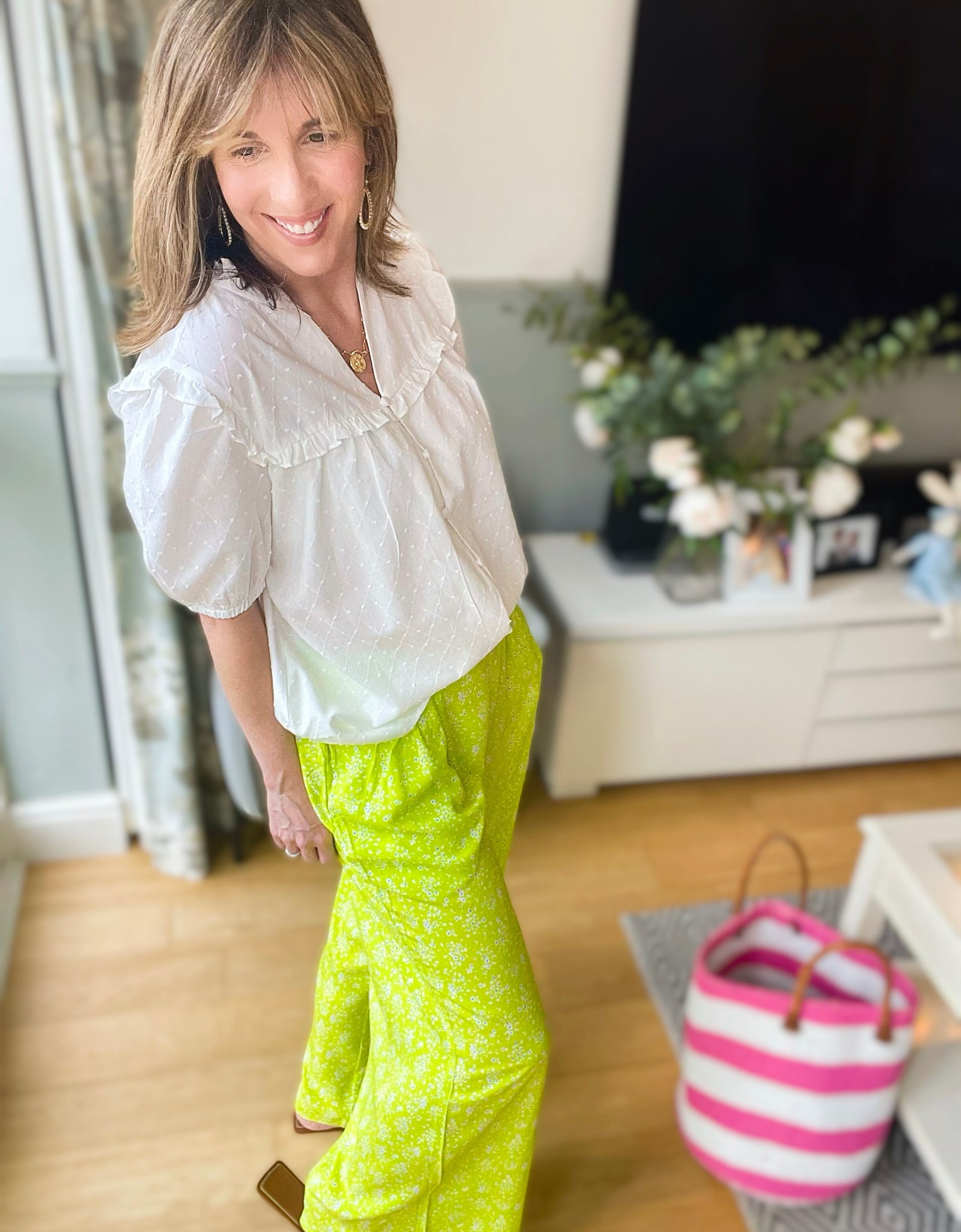 Lime Relaxed Trousers