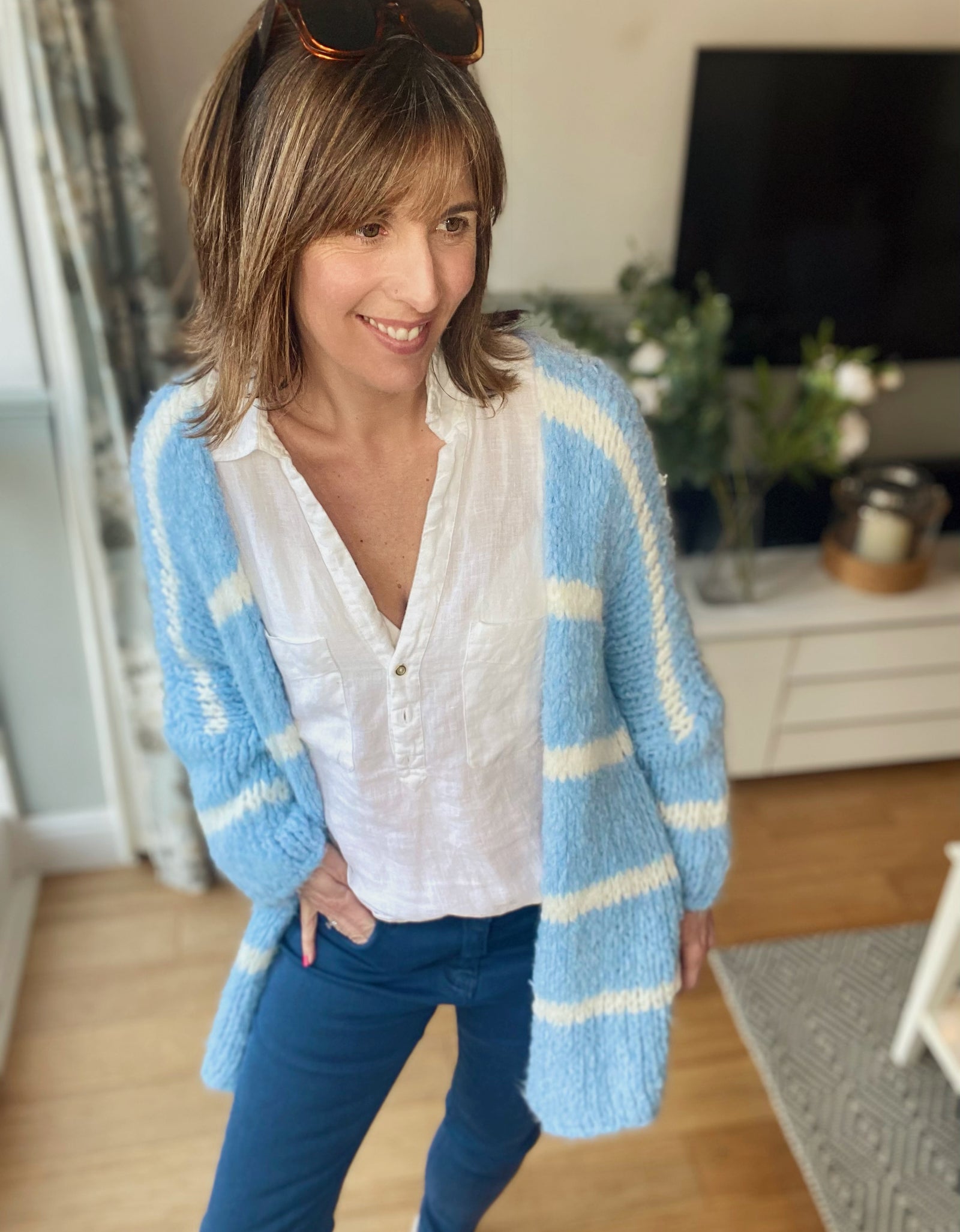 Blue High Waist Skinny Jeans