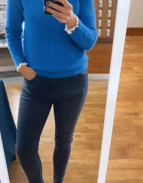 Load image into Gallery viewer, Blue High Waist Skinny Jeans