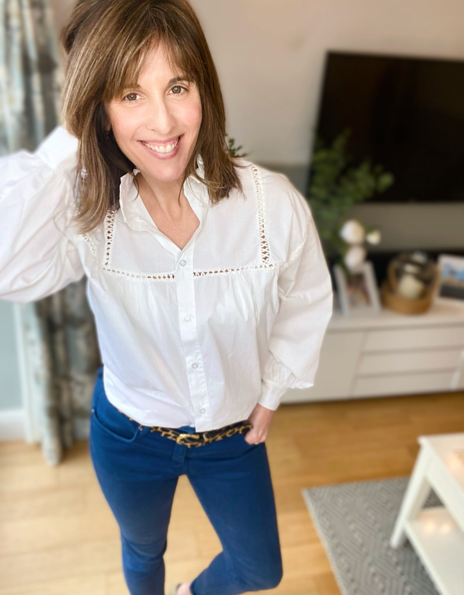 Blue High Waist Skinny Jeans