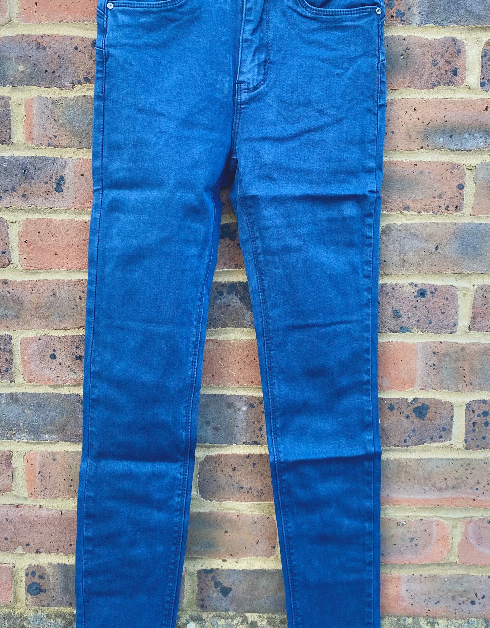 Blue High Waist Skinny Jeans
