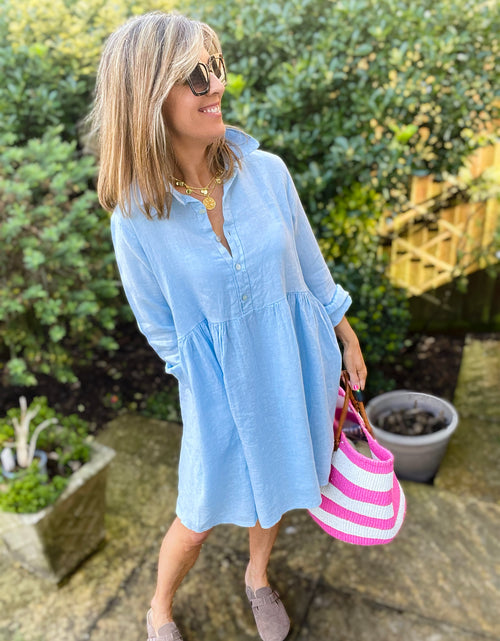 Load image into Gallery viewer, Patsy Dress/pale blue
