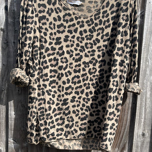Leopard Print Top - brown