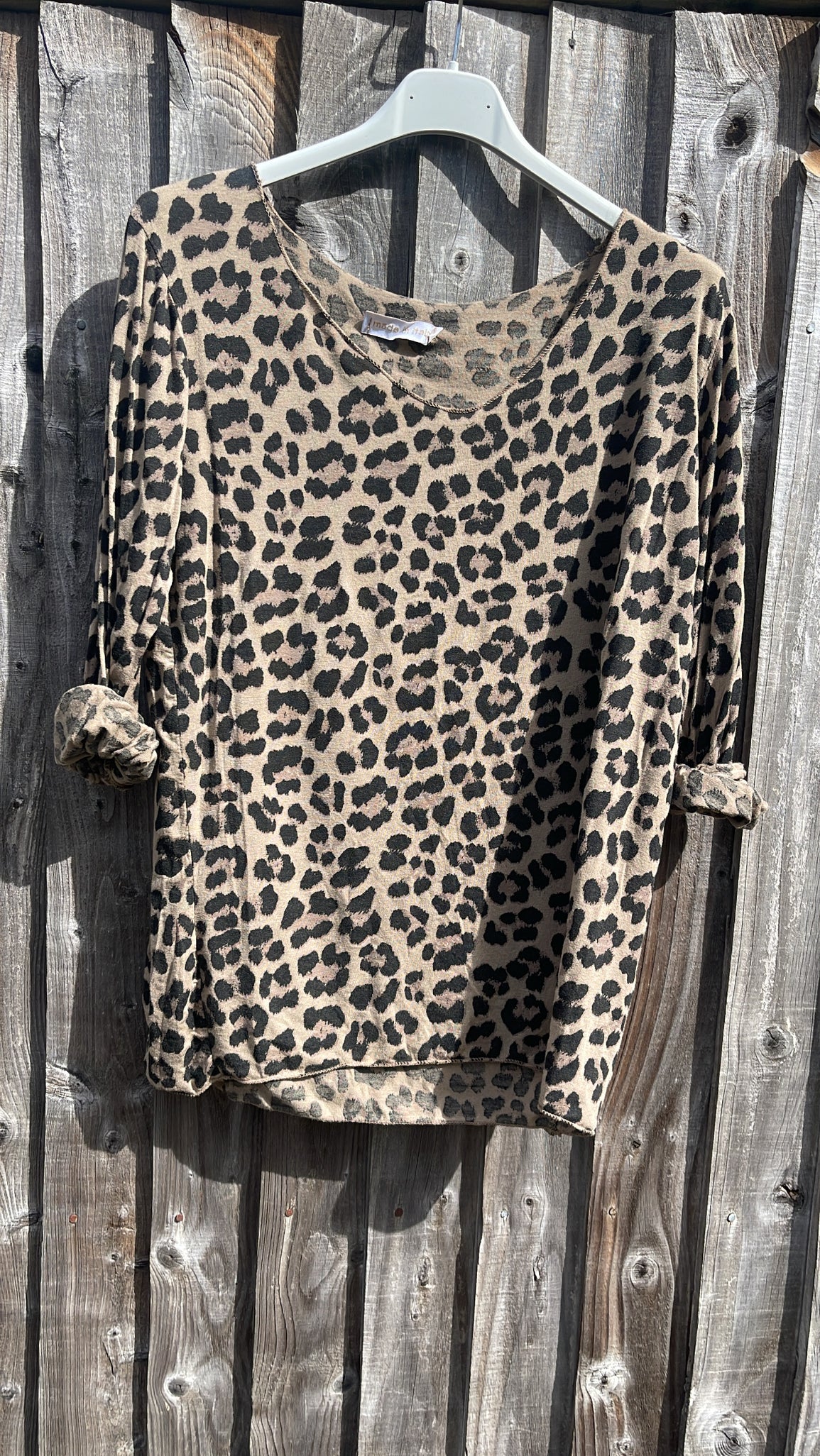 Leopard Print Top - brown