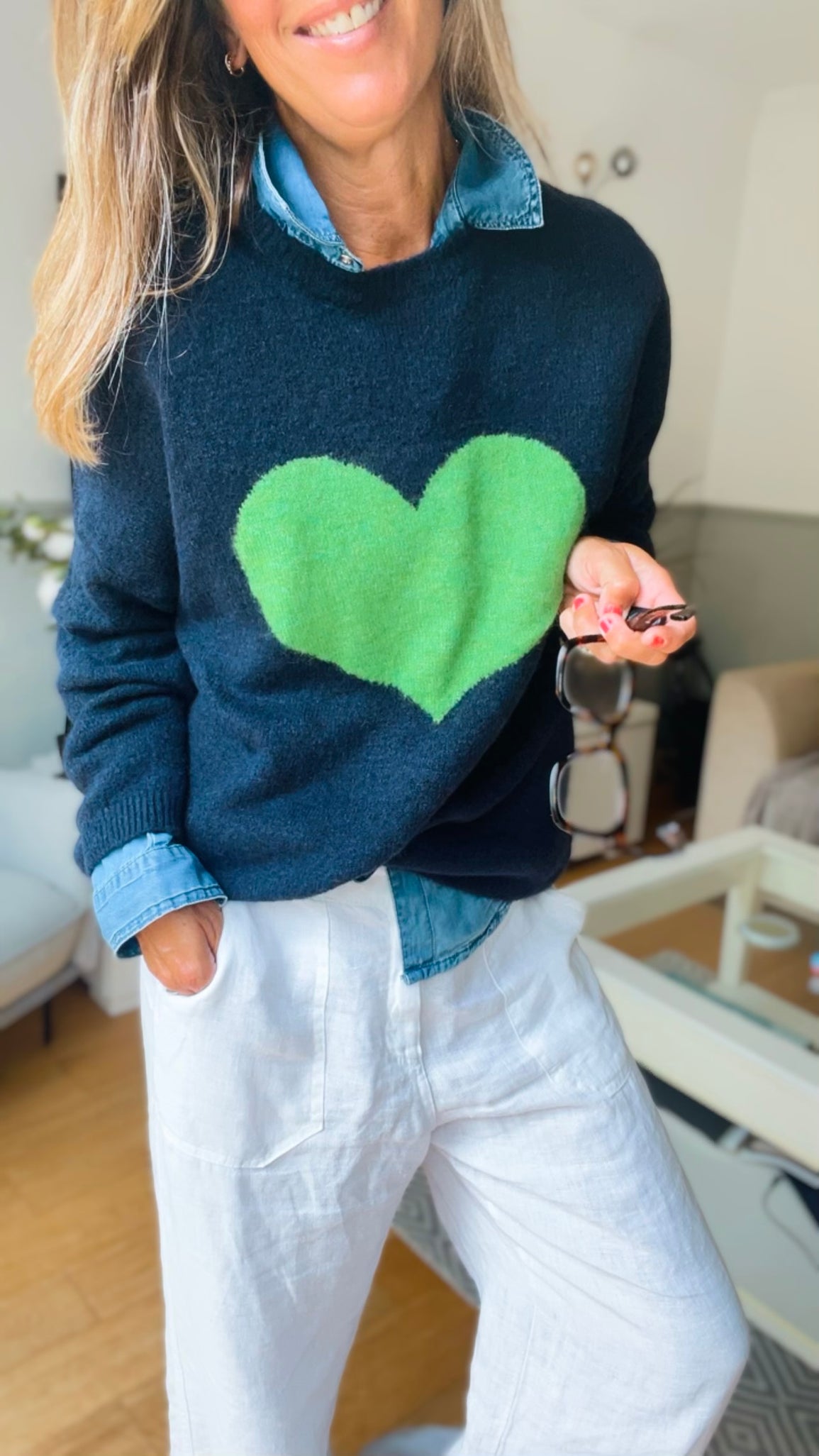 Love Jumper - navy/green