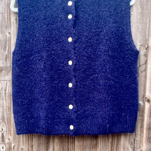 Buttoned Tank-top - navy