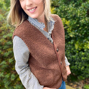 Chocolate Teddy Gilet