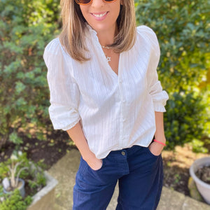 Navy Barrel Leg Jeans