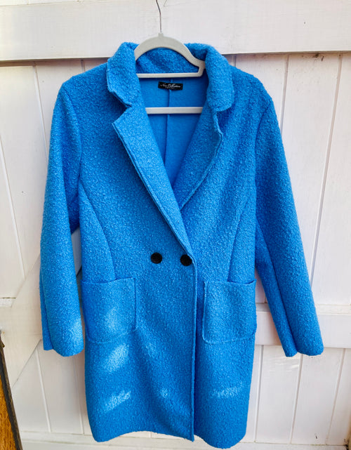 Load image into Gallery viewer, Blue Teddy Coat

