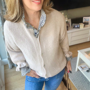 Oatmeal Frill Cardi