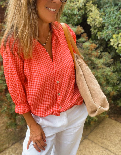 Load image into Gallery viewer, Polly Blouse - red
