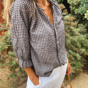 Polly Blouse - coffee