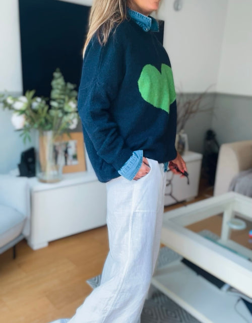 Load image into Gallery viewer, Love Jumper - navy/green
