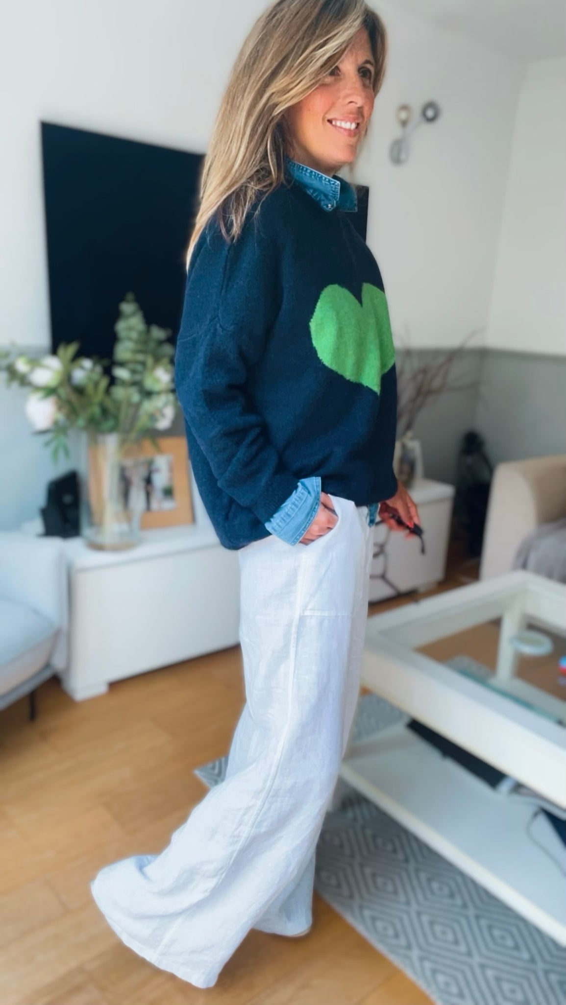 Love Jumper - navy/green