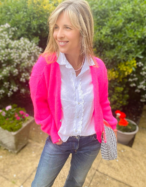 Load image into Gallery viewer, Neon Pink Cardi
