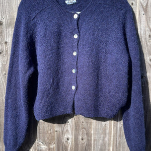 Cropped Cardi - navy