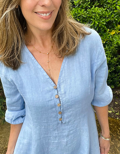 Load image into Gallery viewer, Evangeline Dress- blue

