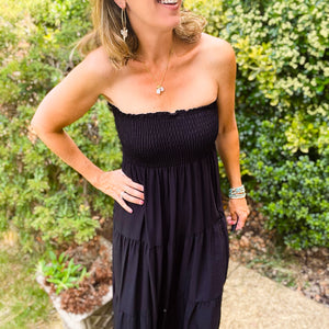 Black Tiered Maxi Dress