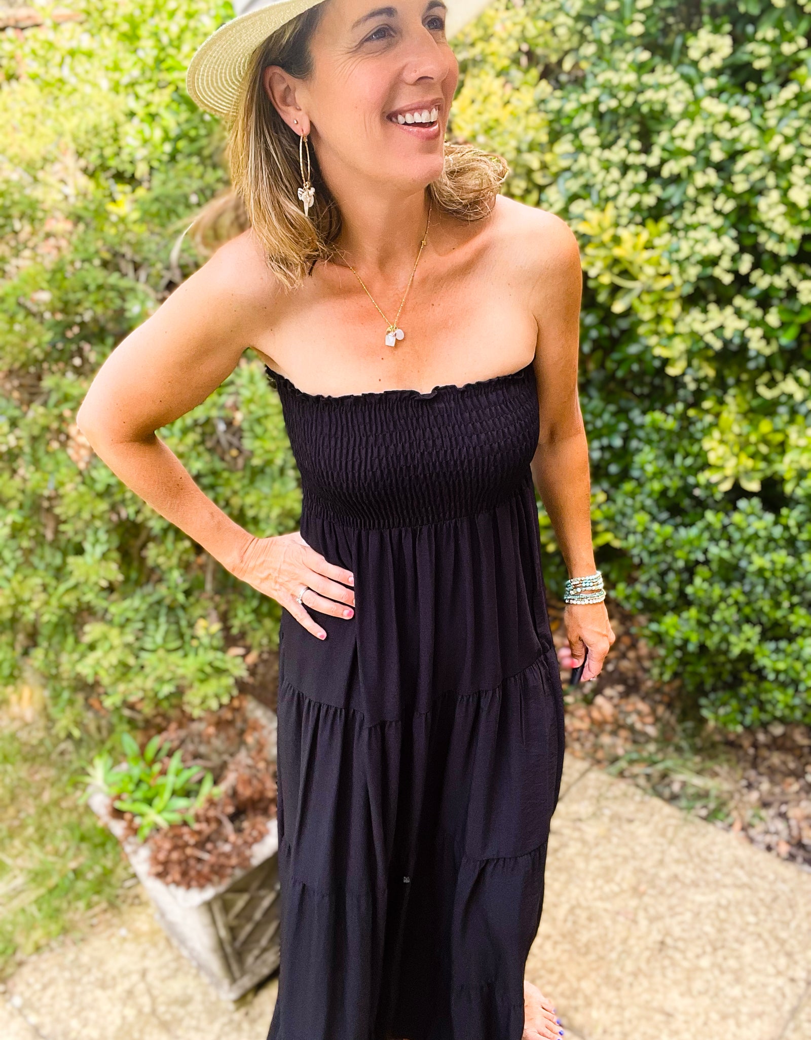 Black Tiered Maxi Dress