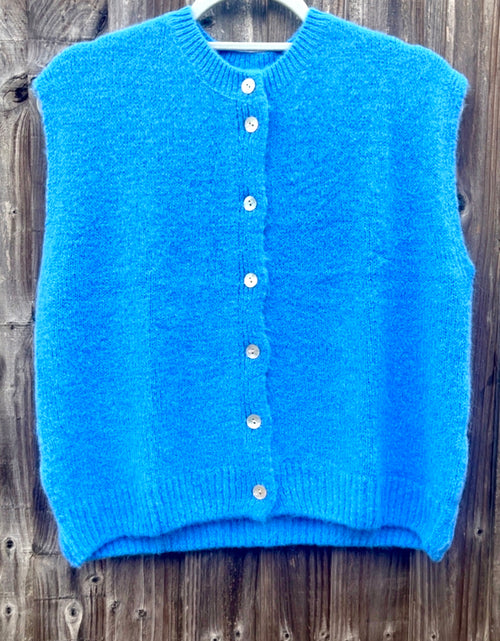 Load image into Gallery viewer, Buttoned Tank-top - French blue

