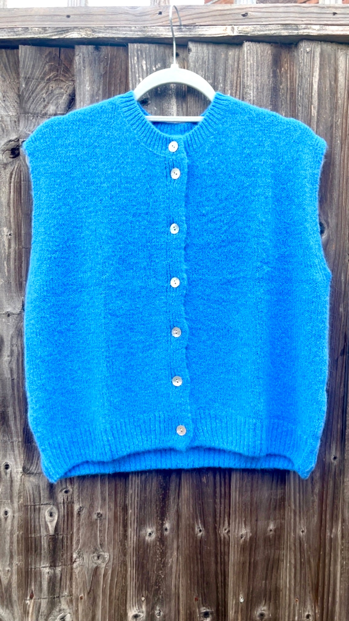 Buttoned Tank-top - French blue