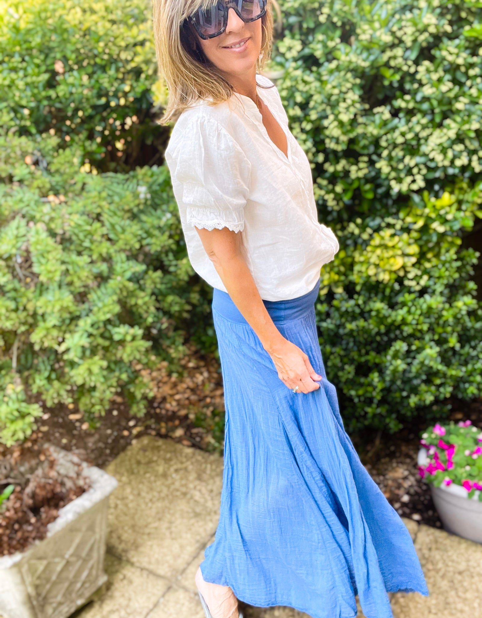 Blue Maxi Skirt