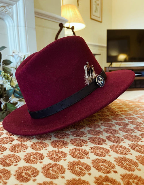 Load image into Gallery viewer, POPPY (Red Wine) Fedora
