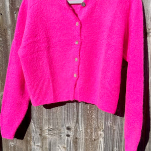 Cropped Cardi - neon pink