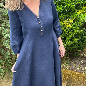 Evangeline Dress- navy