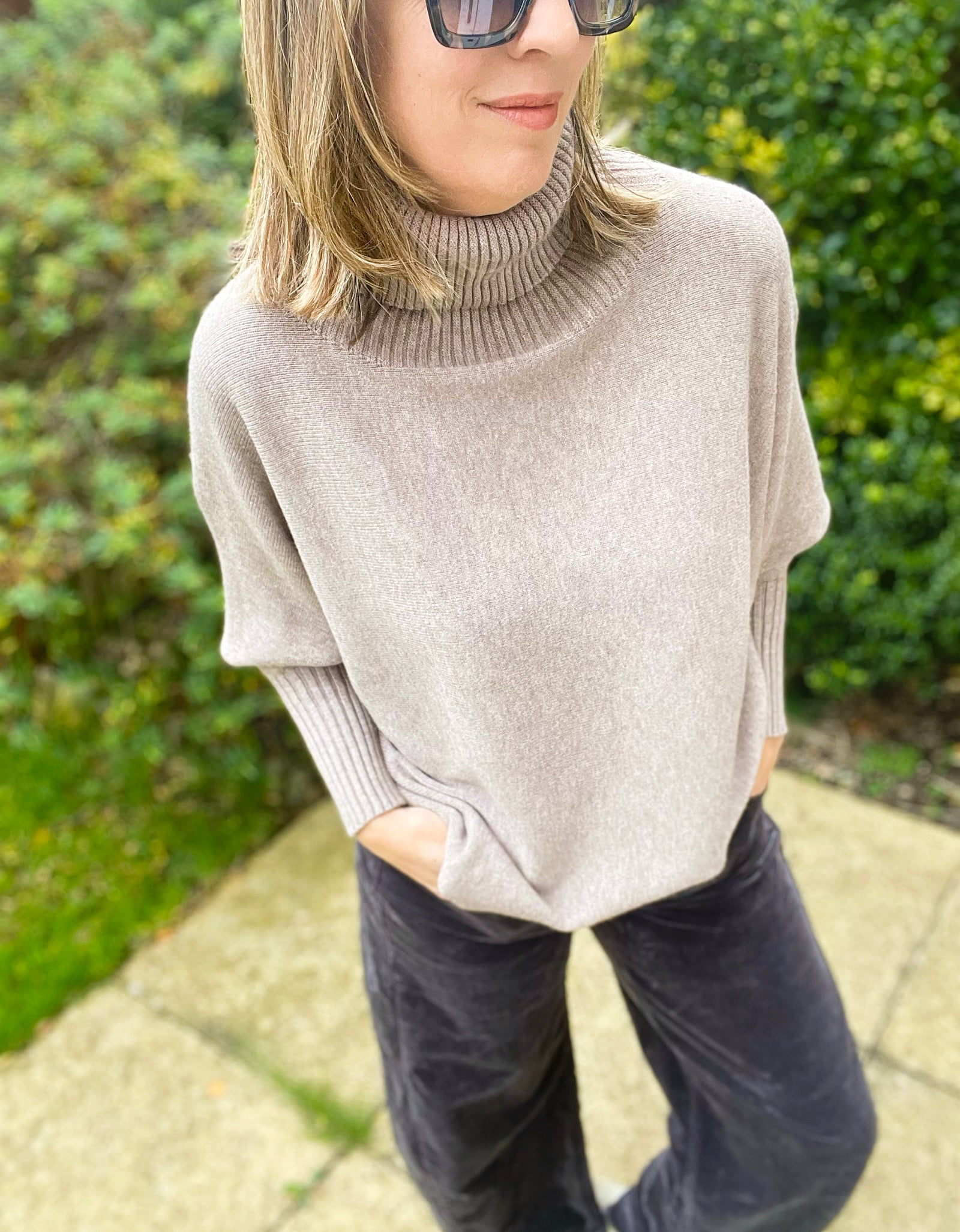 Mocha Roll-neck Knit