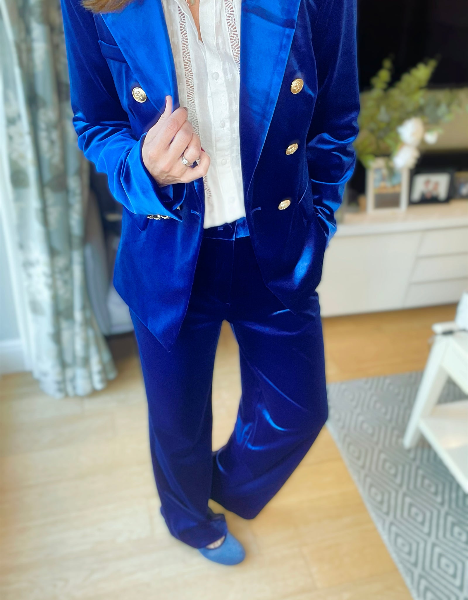 Electric Blue Velvet Trousers Willowbrook Electric Blue Velvet Trousers Willowbrook