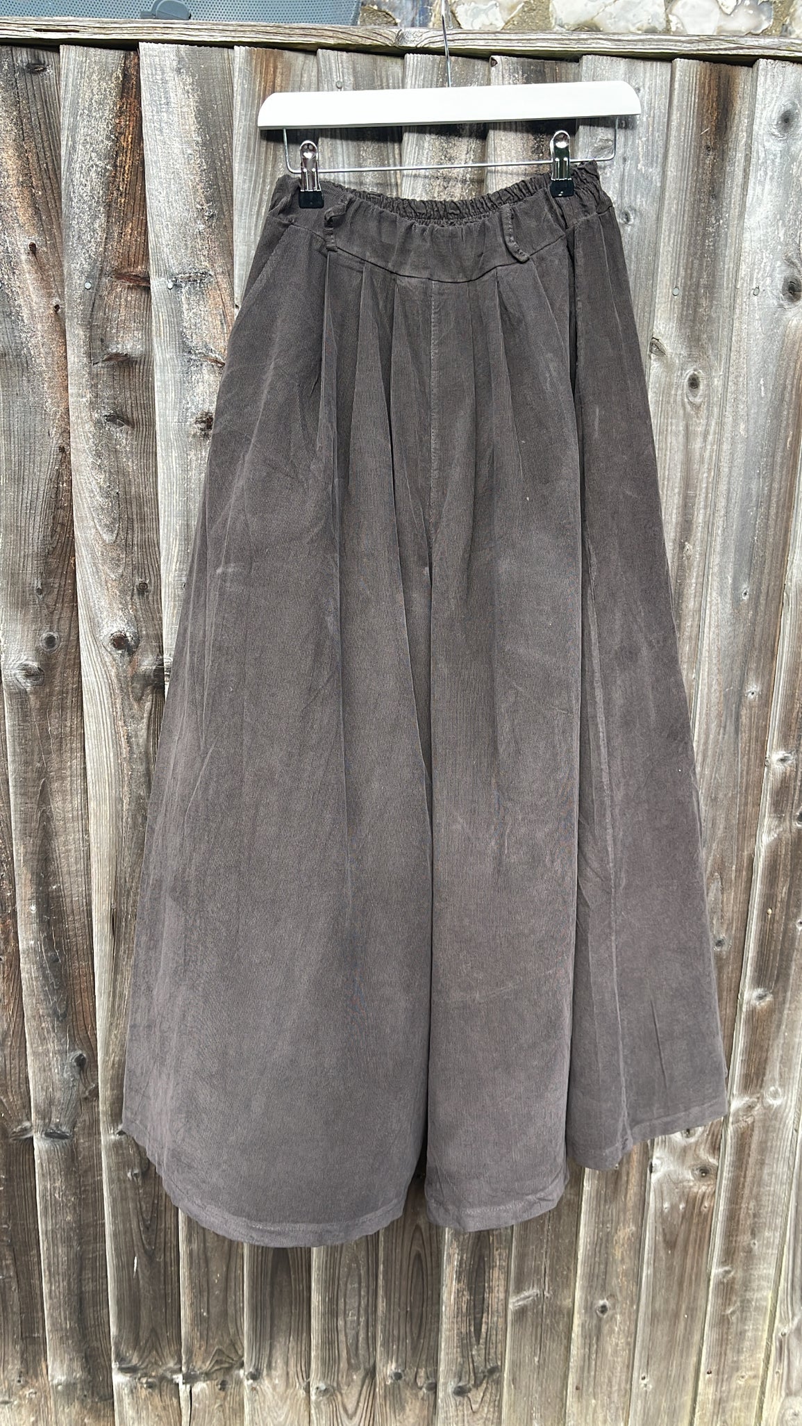 Chocolate Cord Palazzo Pants
