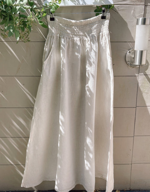Load image into Gallery viewer, Linen Maxi Skirt - beige
