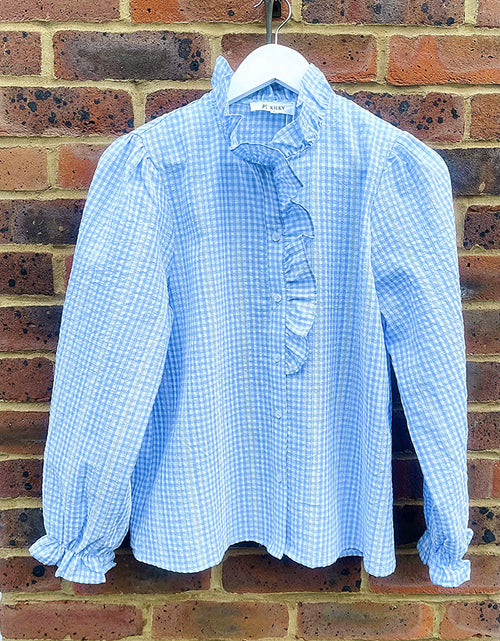 Load image into Gallery viewer, Lottie Gingham Shirt Blue
