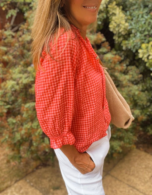 Load image into Gallery viewer, Polly Blouse - red
