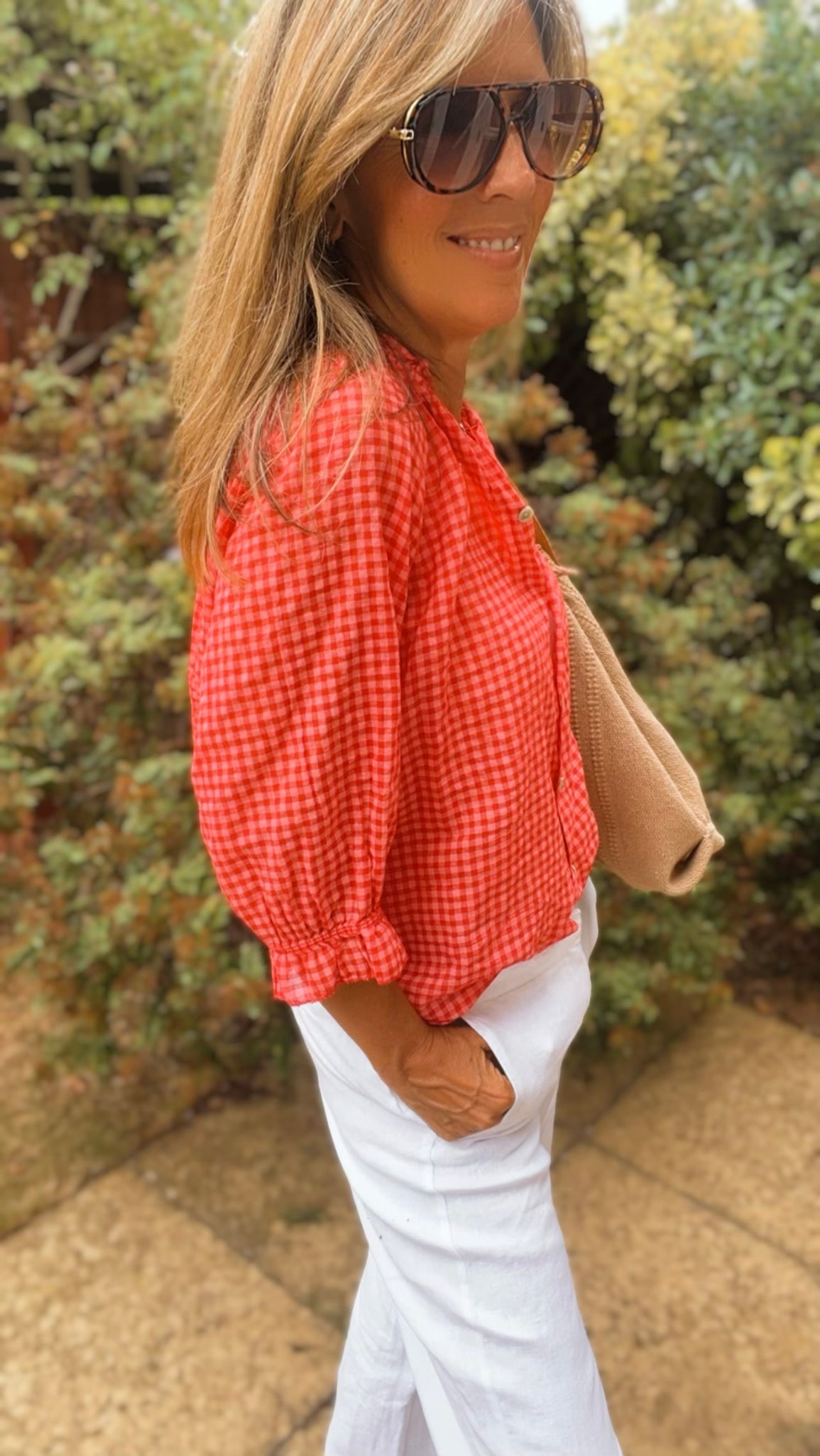 Polly Blouse - red