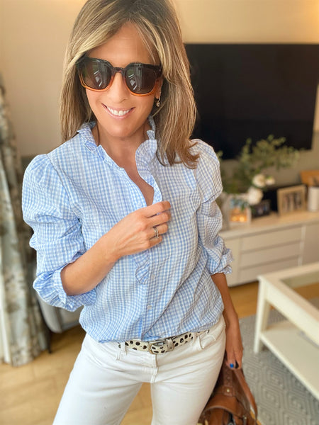 Lottie Gingham Shirt Blue