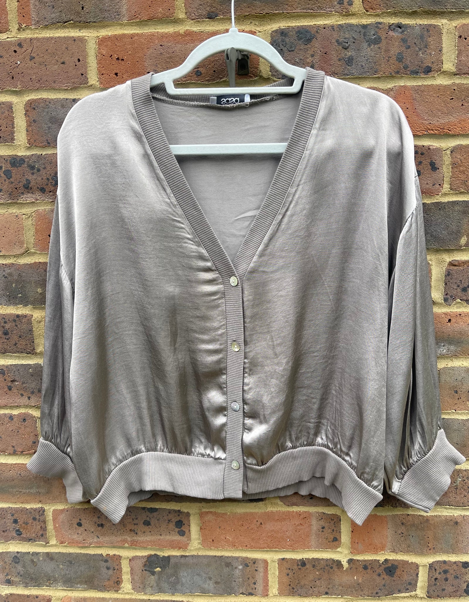 Mocha Silky Cardi Top
