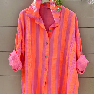 Santina Shirt - orange stripe
