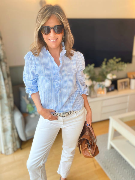 Lottie Gingham Shirt Blue