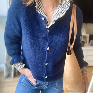 Navy Frill Cardi