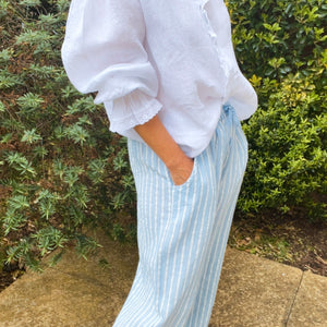 Nellie Trousers - blue stripe