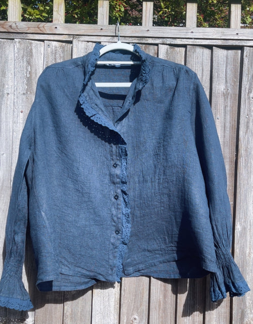 Load image into Gallery viewer, Navy Linen Shirt
