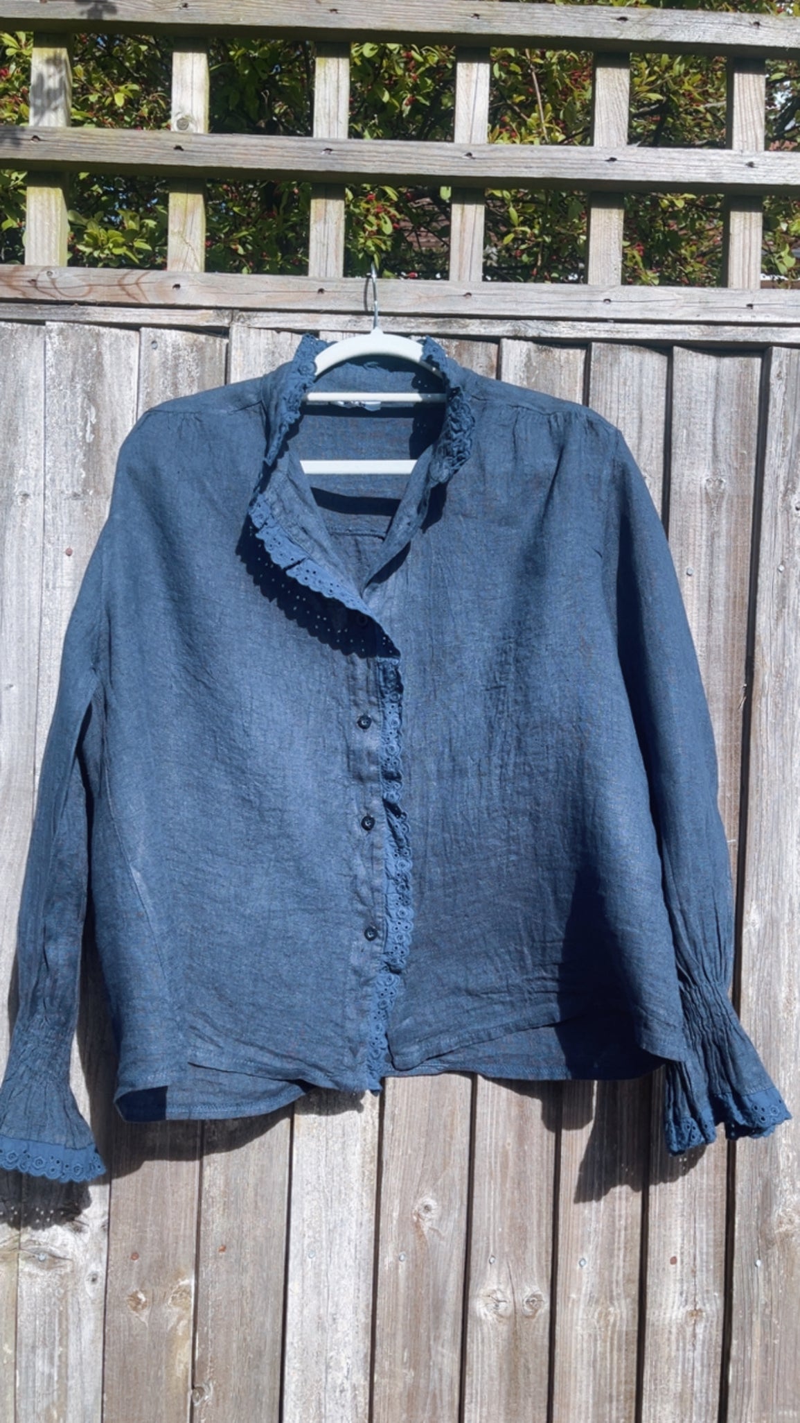 Navy Linen Shirt