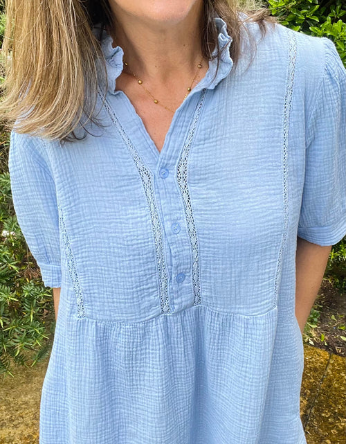 Load image into Gallery viewer, Waffle Dress - powder blue
