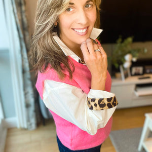 Pink V-Neck Tank Top