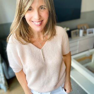 Baby Pink Buttoned Jumper