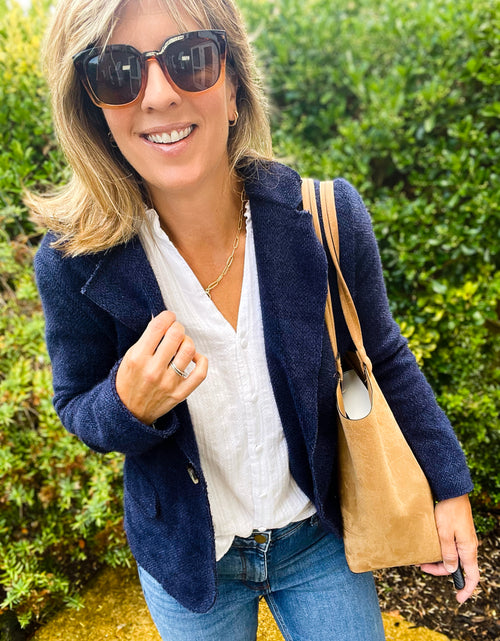 Load image into Gallery viewer, Navy Soft Blazer
