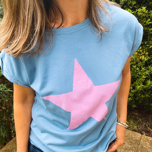 Star T-shirt blue